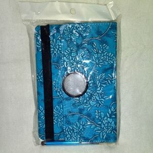 iPad Mini 4 Case Teal Blue Floral with Accessories New